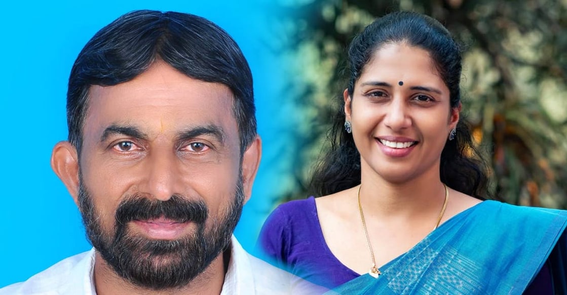 Adv M K Baburajan and Dr C K Sabitha. Photos: Special Arrangement. 