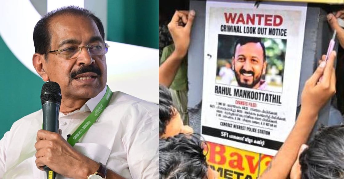 KPCC cheif Adv Sunny Joseph and look out notice against Rahul Mamkoottathil placed by SFI in Palakkad. Photo: Manorama