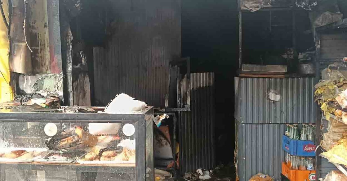 The bakery gutted by the fire. Photo: Special arrangement