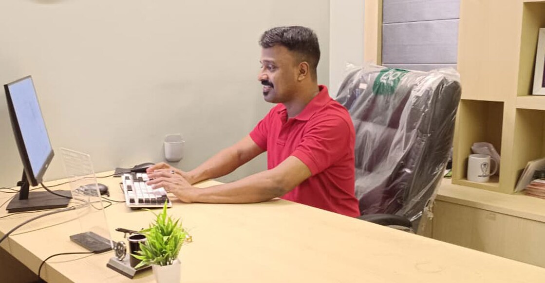 A software engineer, basically, Riyas is a freelance journalist now and also runs a YouTube news channel. Photo: Special arrangement