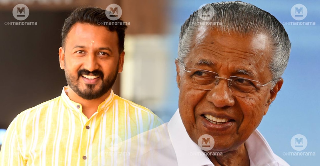 Rahul Mamkootathil, Pinarayi Vijayan. Photos: File/ Manorama. 