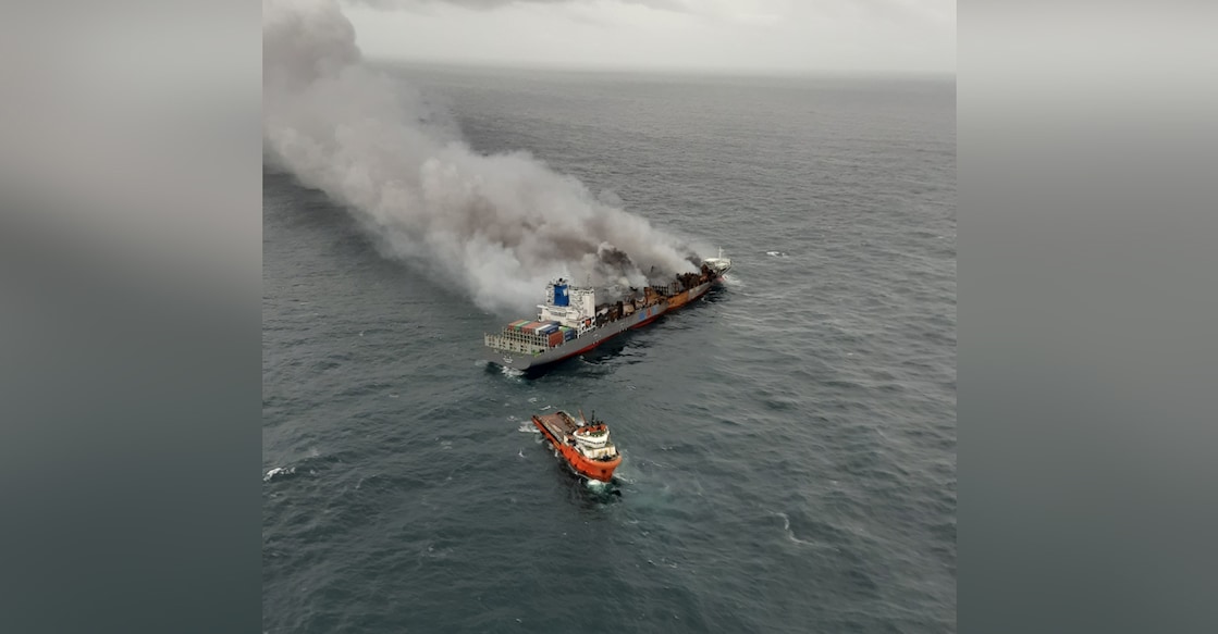 Towing operation of MV Wan Hai 503. Photo: Special Arrangement