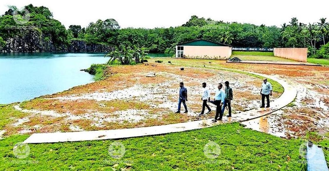 The Multi-Sports Centre under construction by the Pathanamthitta District Rifle Club Association at Malakkara.