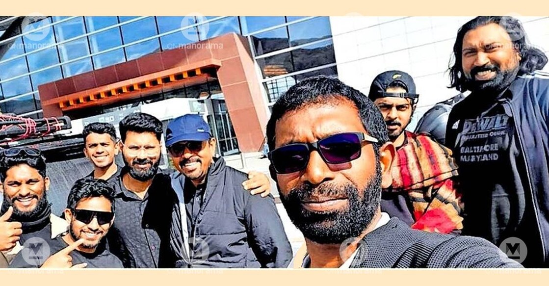 The nine-member travel team.