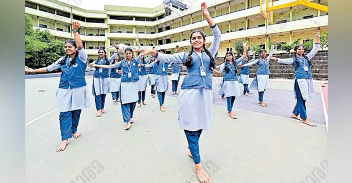 Zumba dance training Zumba dance training in progress at Taliparamba, Muthedath Higher Secondary School. Photo: Atlee Fernandes/Manorama