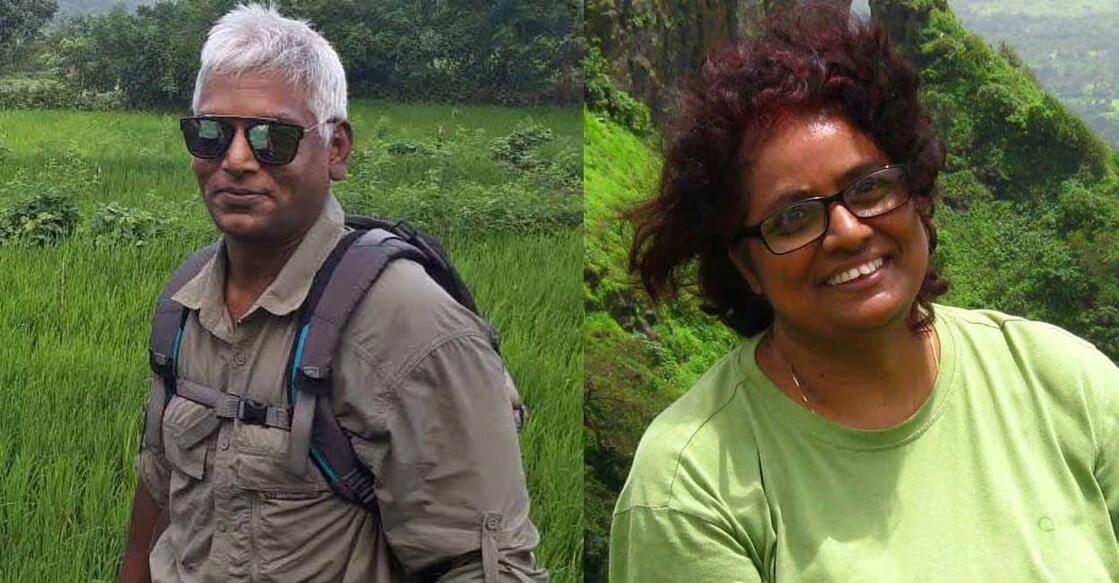 Vinod Pillai (65) and his wife Sushama. Photo: Manorama