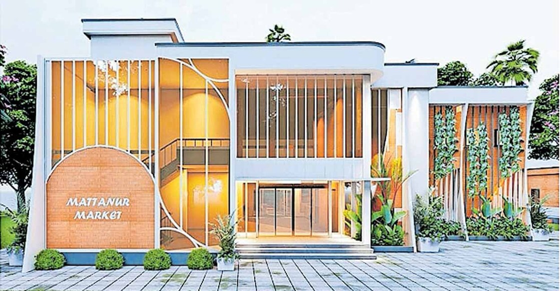 A model of the upcoming modern market complex to be built by the Mattannoor Municipality. Image source: Special arrangement