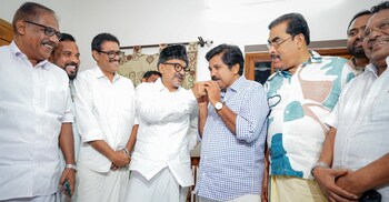 New Nilambur MLA visits Muslim League's Sadik Ali Thangal following election win
