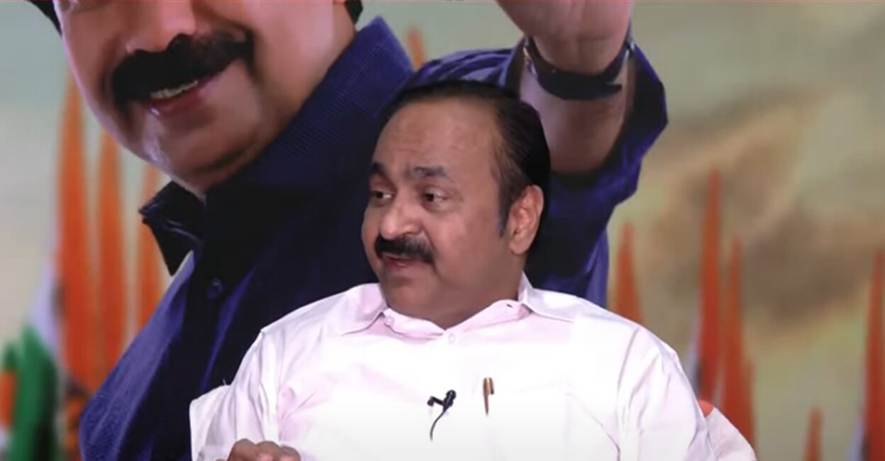 V D Satheesan. Photo: Screengrab/Manorama News