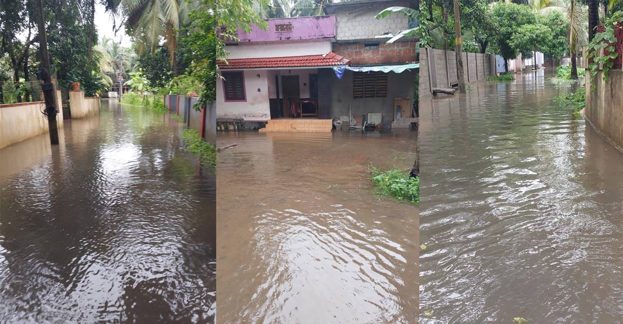 kuttad The new drain was built upstream, causing water to flow backwards when the older, narrower drain at Kuttad overflows or blocks. Houses in Kuttad have been flooding every monsoon season, residents alleged. Photos: Special arrangement.
