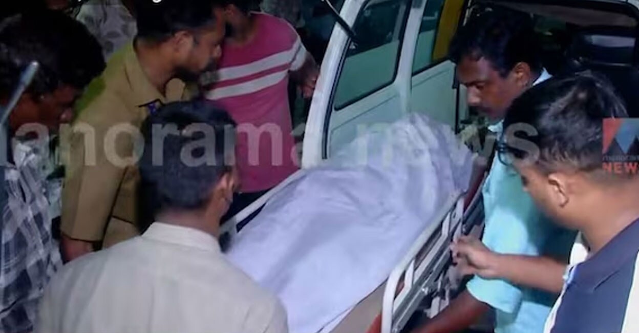 Body of the deceased Jithu (15). Photo: Screengrab/Manorama News