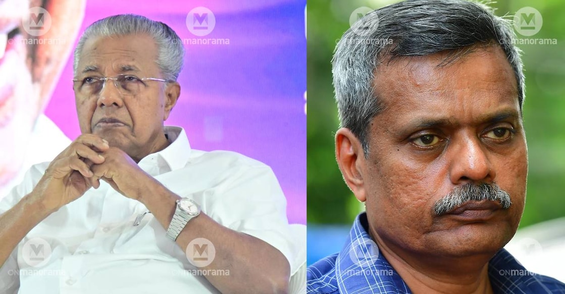Kerala Chief Minister Pinarayi Vijayan and Dr Haris. Photo: Manorama Archives