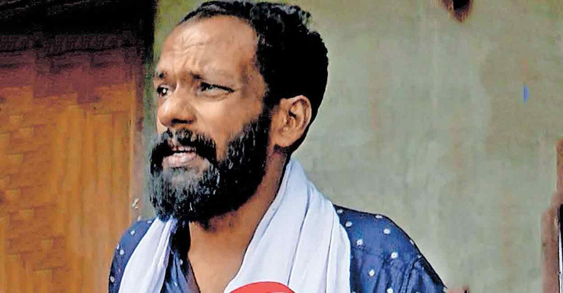 Mithun's father Manu. Photo: Manorama News