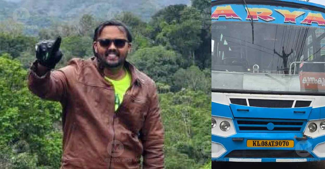 Abel Chacko, the private bus that ran over the victim. Photo: Special arrangement