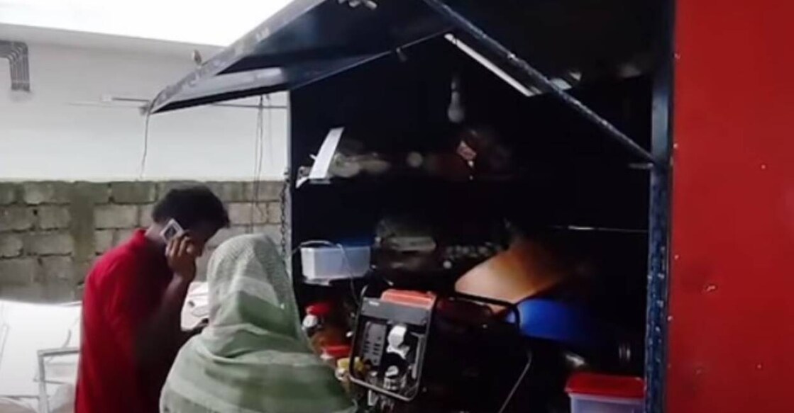 Ayisha and son at their eatery. Photo: Manorama News