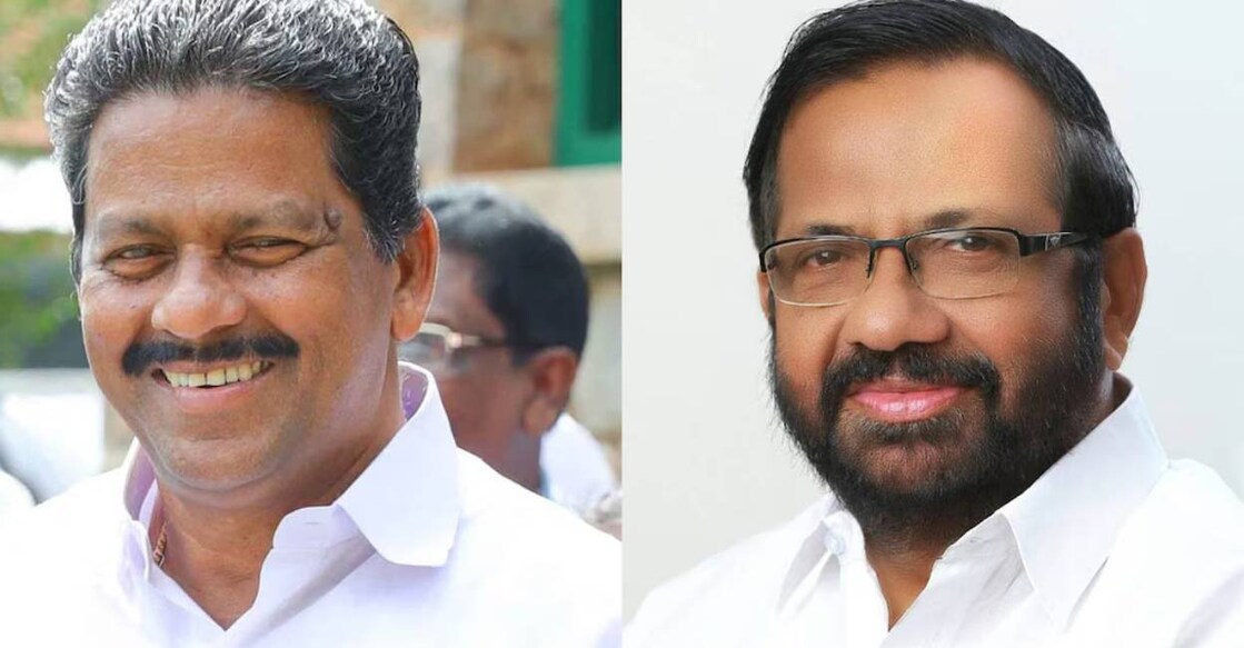 N Sakthan and Palode Ravi. Photo: Manorama Archives