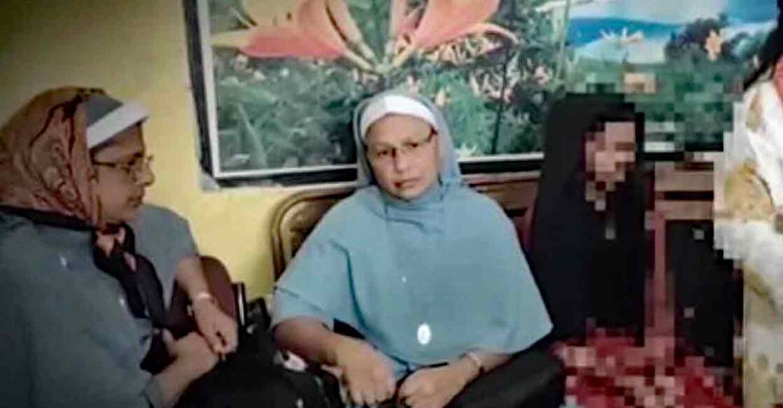 The nuns, Sister Vandana Francis from Thalassery and Sister Preethi Mary from Angamaly, were taken into custody at Durg railway station. Photo: Manorama News