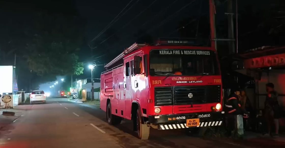 fire-engine Fire and rescue officials at the scene. Photo: Special Arrangement