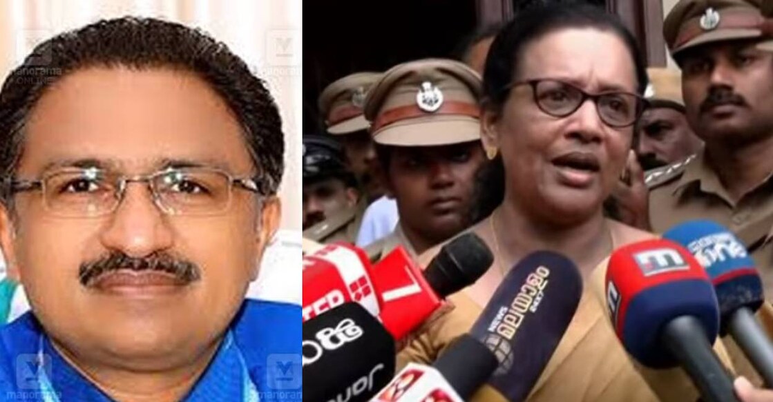 Kerala University registrar KS Anil Kumar and Vice Chancellor Ciza Thomas. Photo: Manorama