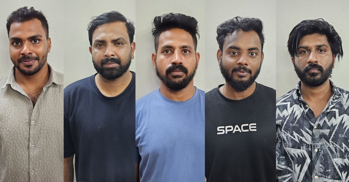 Left to Right: Adnan (27), Mohammed Abdul Hakeem (36), Mohammed Hanif (34), Mohammed Faisal (26), and Mohammed Jafar (33). Photo: Special Arrangement
