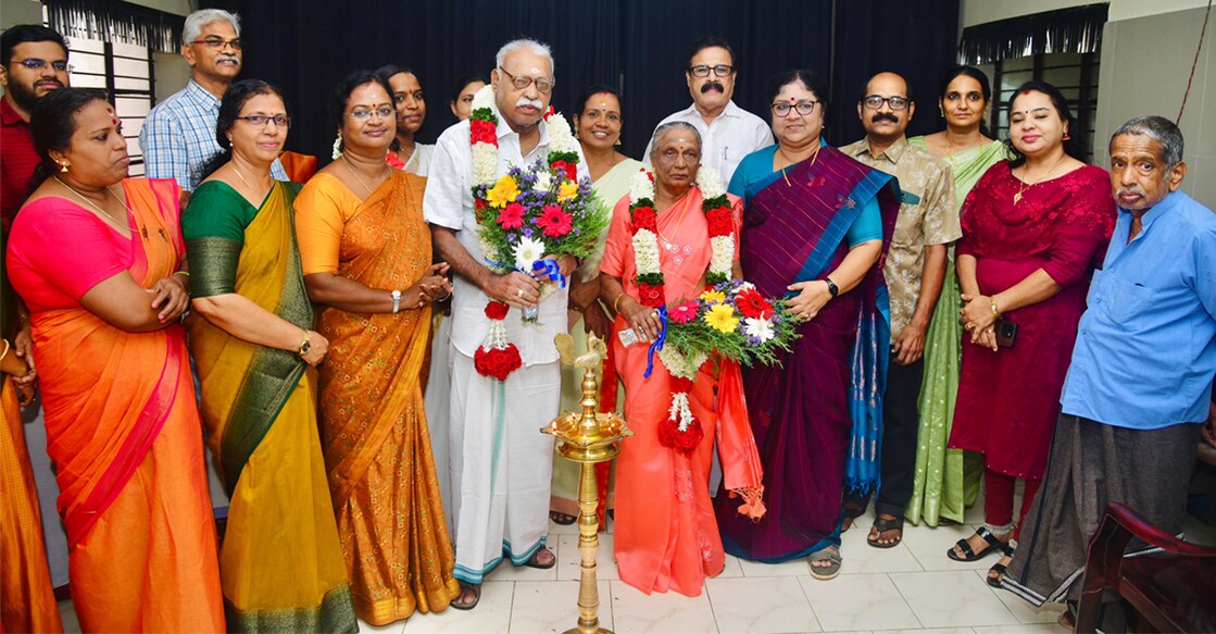 The couple, 79-year-old Vijayaraghavan and 75-year-old Sulochana, got married under the Special Marriage Act. Photo: Special Arrangement