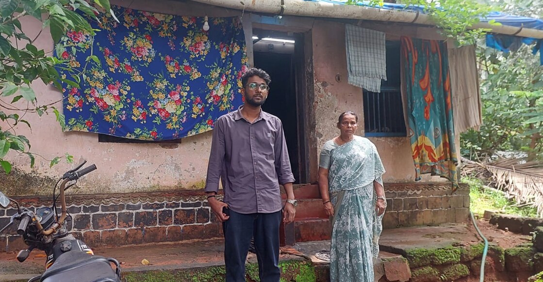 'When my brother Gangadharan died in 2003, his children- Unnikuttan, Ajith (in pic) and Abhirami- were just five years, two years and nine months old,' says Kamalakshi, the family’s sole breadwinner.