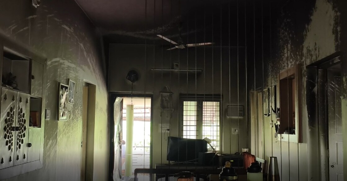 A screengrab from a video showing the interior of the house after the explosion. Photo: Special arrangement