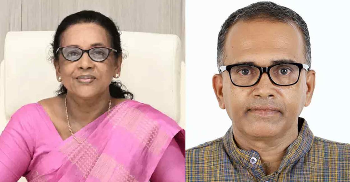 Dr Ciza Thomas and Dr K Sivaprasad. Photos: Websites- Digital University, Kerala; CUSAT