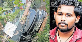 One killed as car rams electric poles, plunges into depth near Kottarakkara