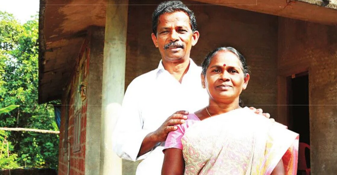 Mavuvalappil Narayanan with his wife K M Sarojini. Photo: Special arrangement