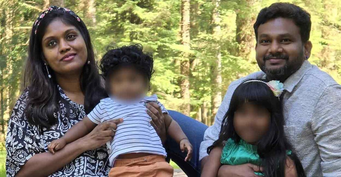 Malayali couple—Naveen and Anupa Achuthan—live in Waterford city in Ireland with their children. Photo: Special arrangement