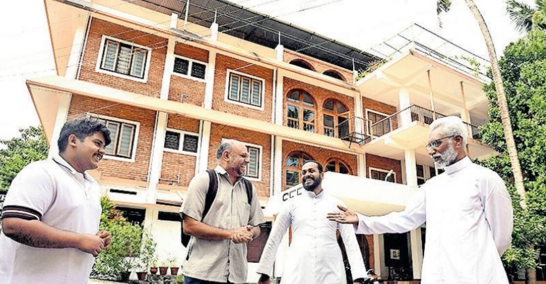 SEERI director Rev Dr Jacob Thekeparampil with students. Photo: Manorama