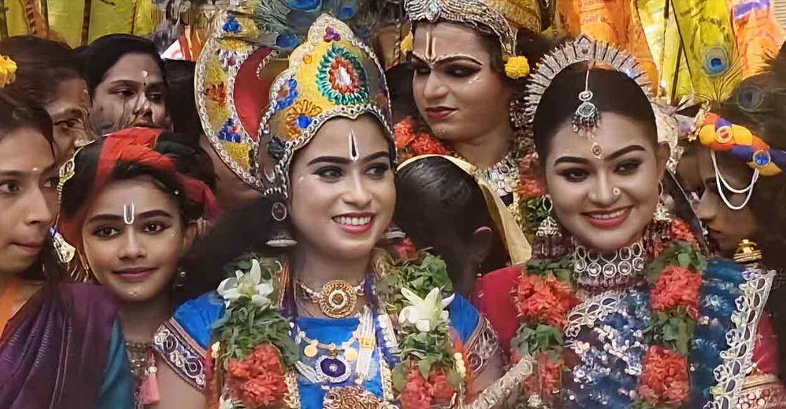 Celebrations during Ashtami Rohini at Guruvayur. Photo: Special arrangement
