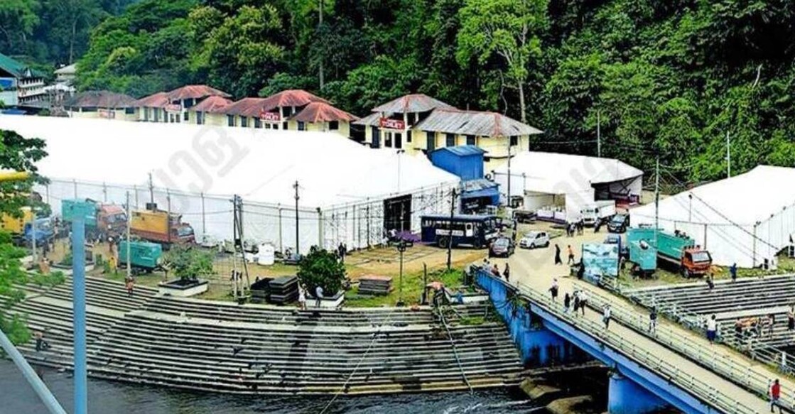 Main venue of Global Ayyappa Sangamam in Pampa. Photo: Manorama