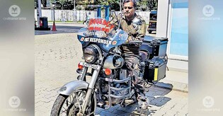 Sunil Babu’s bike is not an ordinary one! It is a 'first response' vehicle