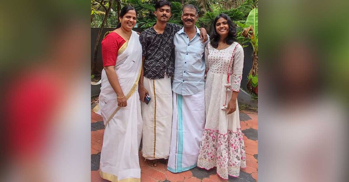 Biju David with his wife Anumol, daughter Anju Elizabeth David and son Alan David. Photo: Special arrangement
