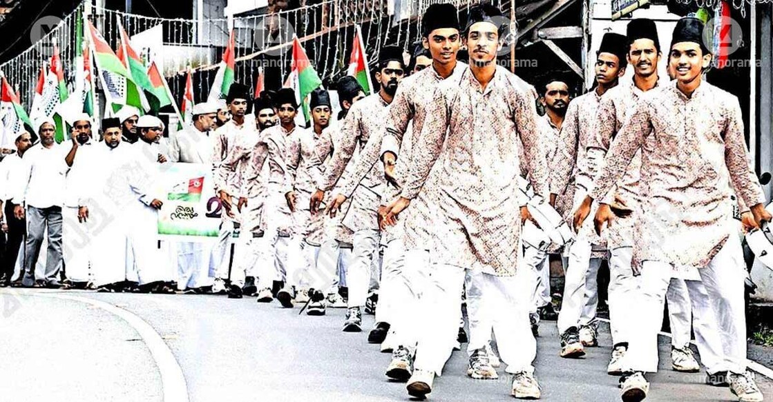 A scene from the Milad rally organised by the Sunni Coordination Council at Valapattanam. Photo: Manorama