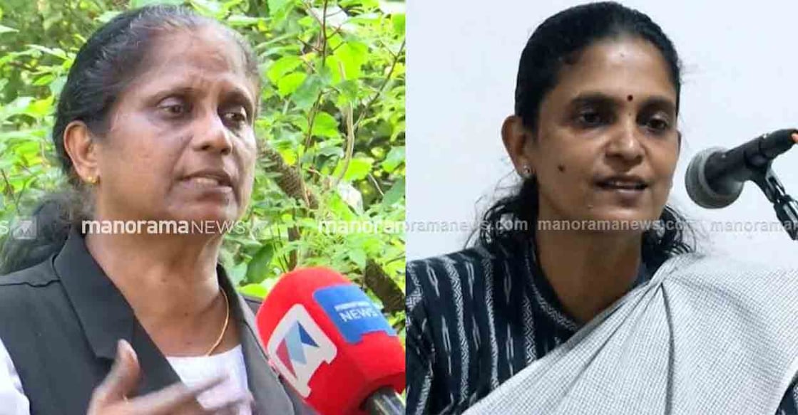 Advocate TB Mini, Ernakulam Principal Sessions Court Judge Honey M Varghese. Photo: Manorama News