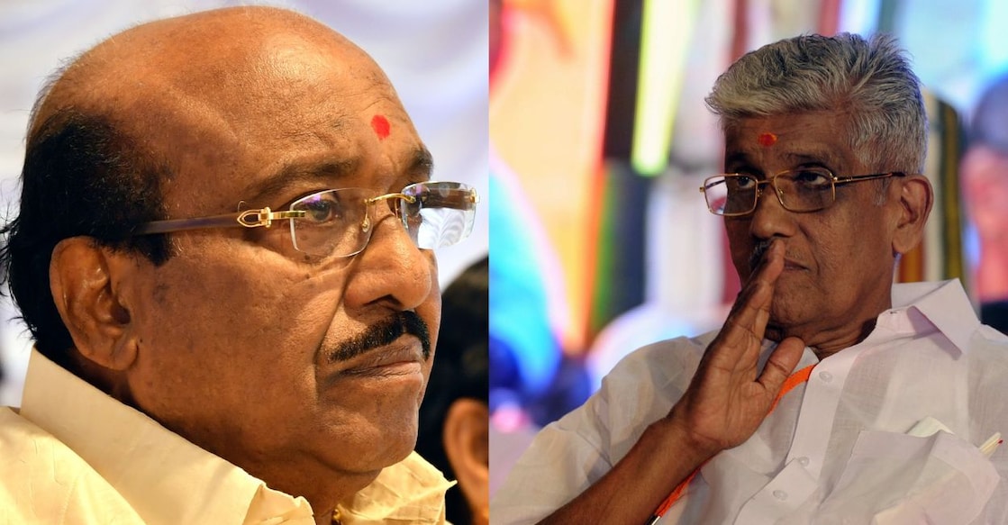 Vellapally Natesan, G Sukumar Nair. Photo: Manorama