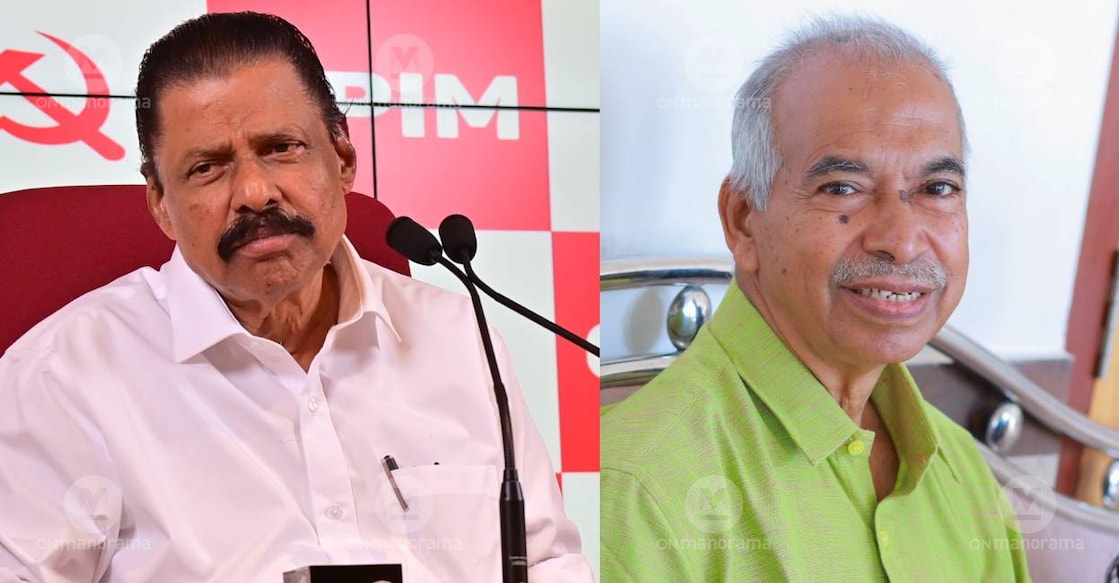 MV Govindan and V Kunhikrishnan. Photo: Manorama Archives