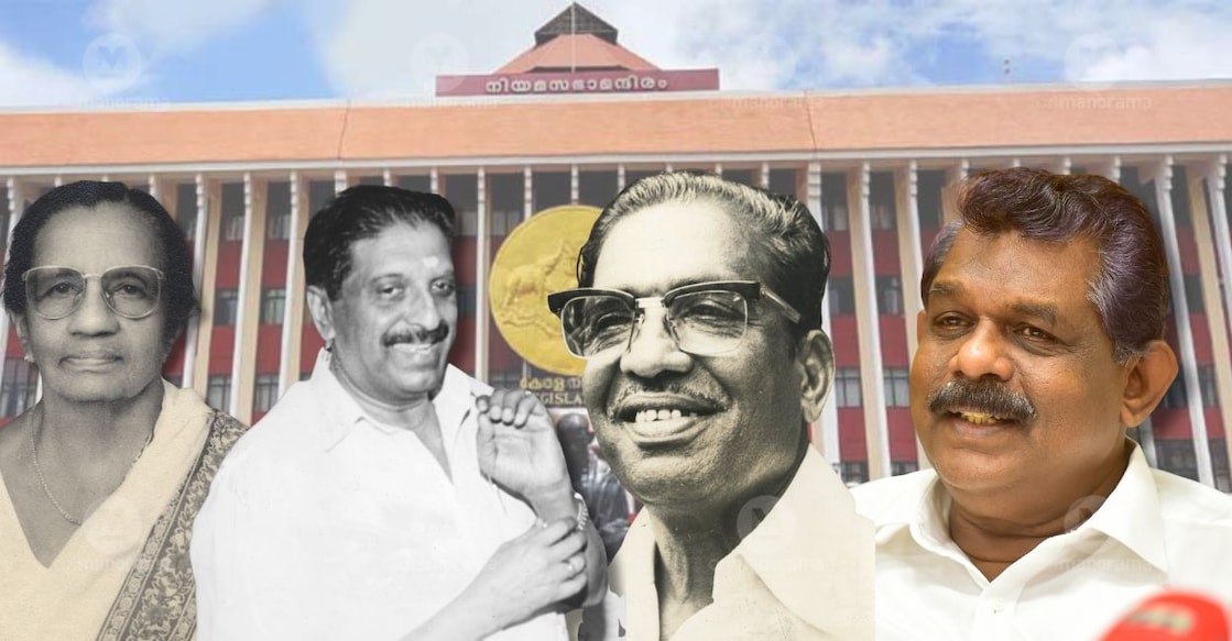 Rosamma Punnoose, R Balakrishna Pillai, N Sivan Pillai,  Antony Raju. Photo: Onmanorama