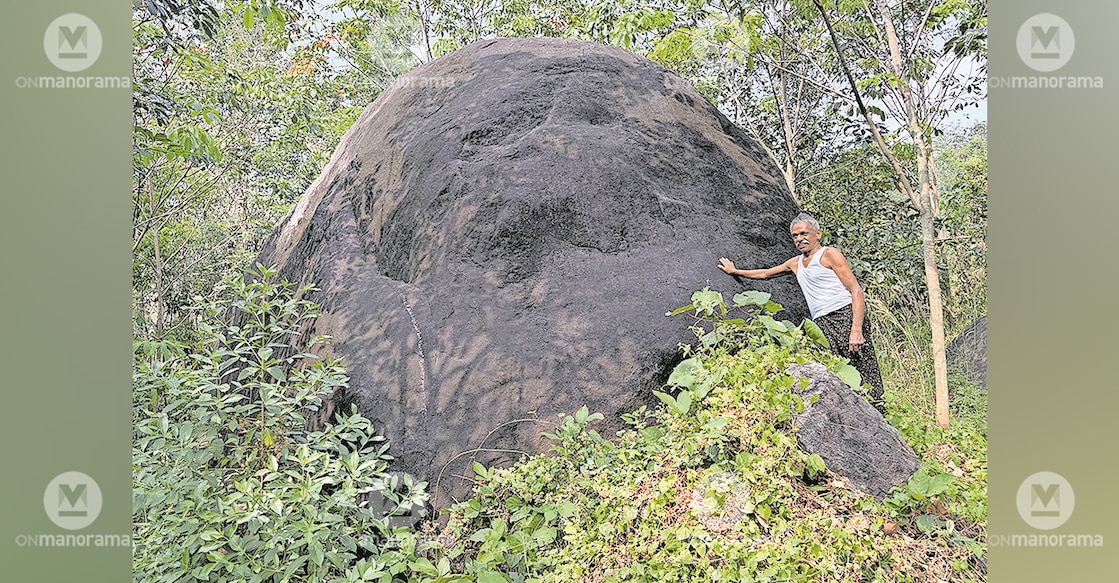 Thomaskutty near the elephant rock. Photo: Manorama