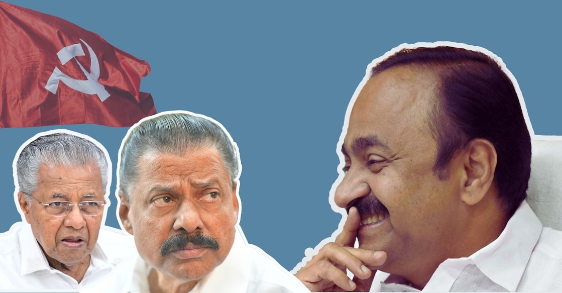 Pinarayi Vijayan, M V Govindan and V D Satheesan. Photo: Manorama/Josekutty Panackal