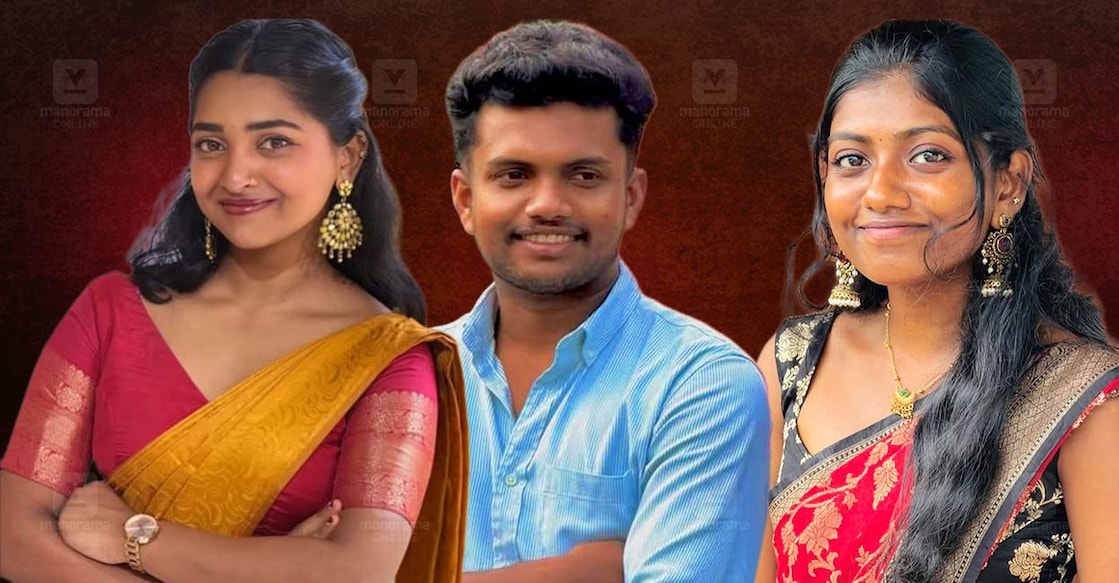 Devika, Eyas, and Gopika. Photo: Malayala Manorama.