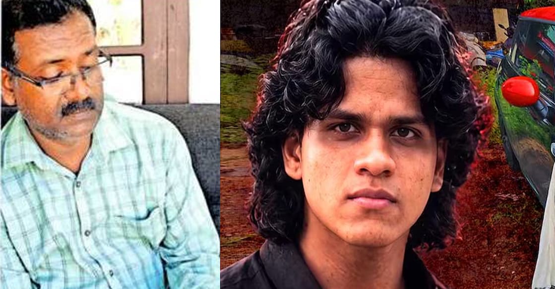 Gopika's father Pradeep Kumar (L) and the accused Suhail Sajeev. Photo: Manorama
