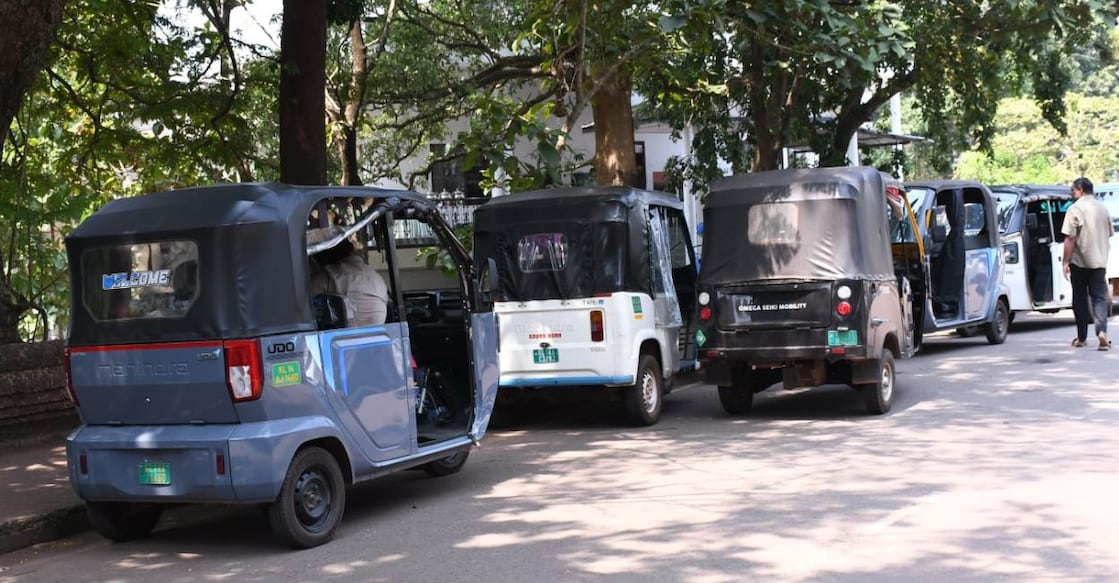 Conventional autorickshaw drivers deny e-autos space at their stands, arguing that the permit exemption allows them to ply on roads but not use the stands. Photo: Special arrangement