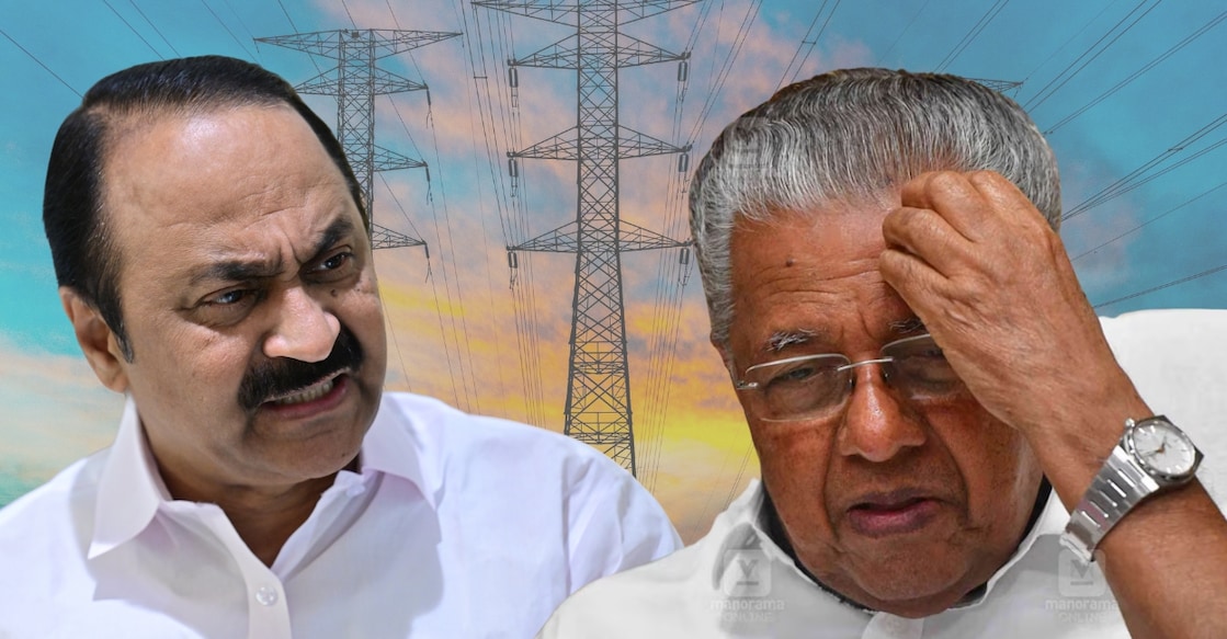 Chief Minister V D Satheesan and former Chief Minister Pinarayi Vijayan. Photo: Manorama
