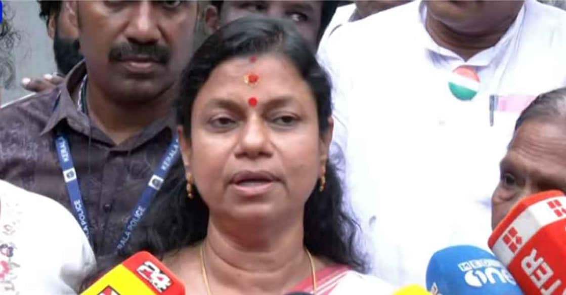 Women and Child Development Minister Bindu Krishna. Photo: Screengrab/Manorama News