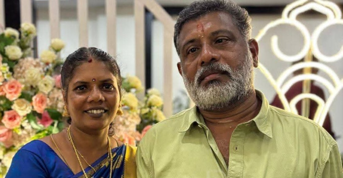Jayabalakrishnan with his wife. Photo: Facebook.