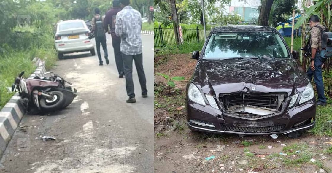 The vehicles involved in the crash. Photos: Malayala Manorama.